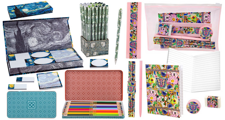 Bloc bolígrafos pinturas set de papelería