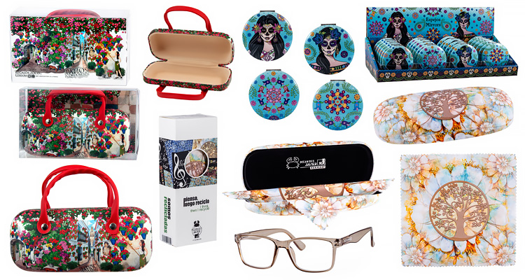 Fundas de gafas paño espejos