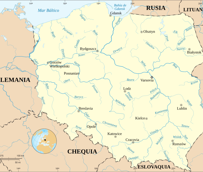 Mapa de Polonia